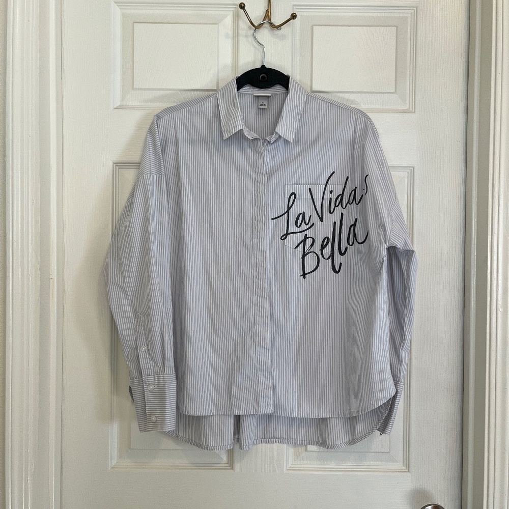 Button up striped shirt